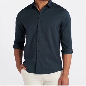Artefact NEW‎ Men’s Nolan Stretch Jaspe Button Down Shirt Teal Green in M Tall